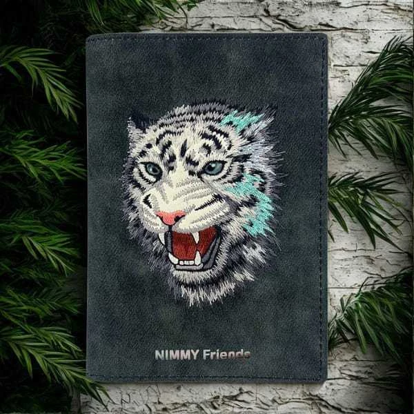 Passport dėklas Nimmy wallet Raptor Tiger pilkos spalvos