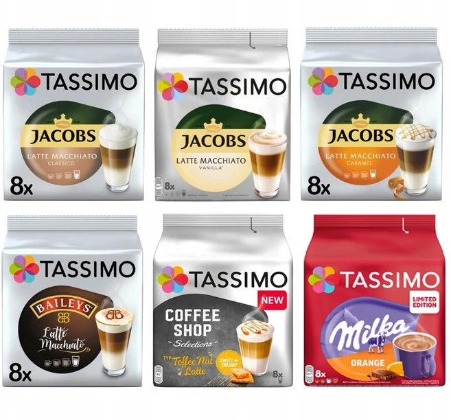 Staples Kabės Tassimo Jacobs Latte Macchiato Vanilla XL Kapsulės 8 vnt.