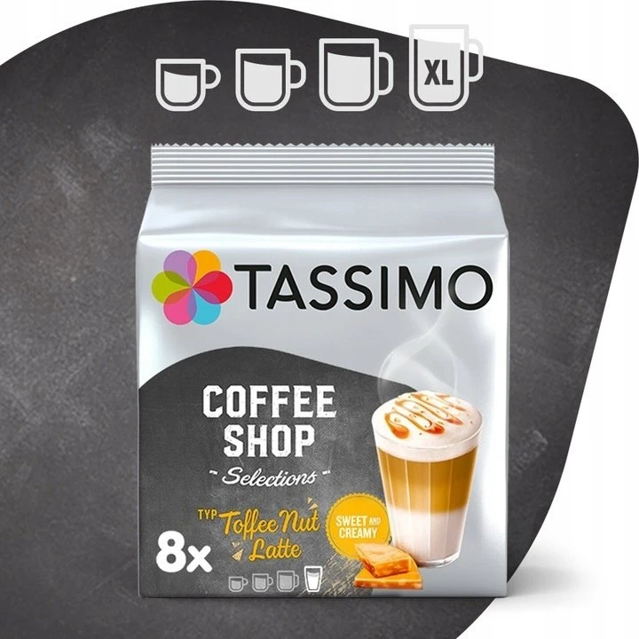Staples Kabės Tassimo Jacobs Latte Macchiato Vanilla XL Kapsulės 8 vnt.