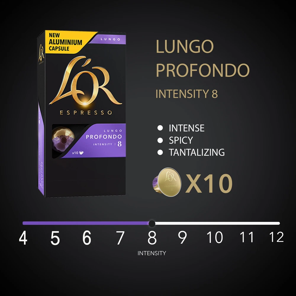Kavos kapsulės L'OR Profondo, 10x52g