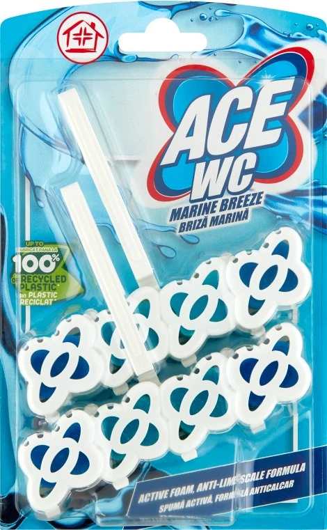 Staples WC tualeto gaiviklis-valiklis ACE, Marine breeze, 2 vnt x 48 g