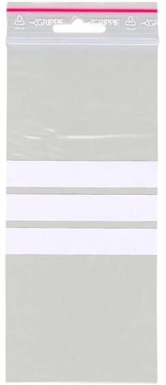Staples Grippie Žalias Užsegamas maišelis 80x180mm T-62 su rašymo laukeliu 1000 vnt./pak. - (1000 vnt.)