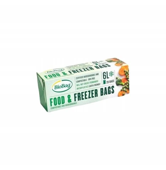 BioBag kompostuojami maisto šaldikliai maišeliai 6L 24x50cm