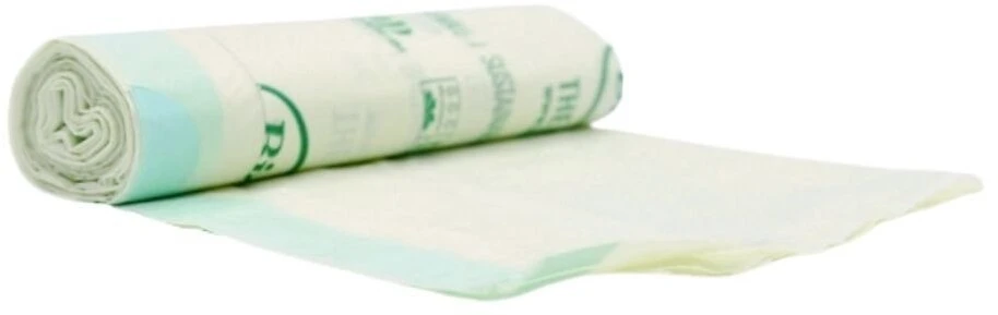 Drawstring compostable waste bags BioBag 50L (10 pieces per roll) 25 mkr. 60x70cm žalias