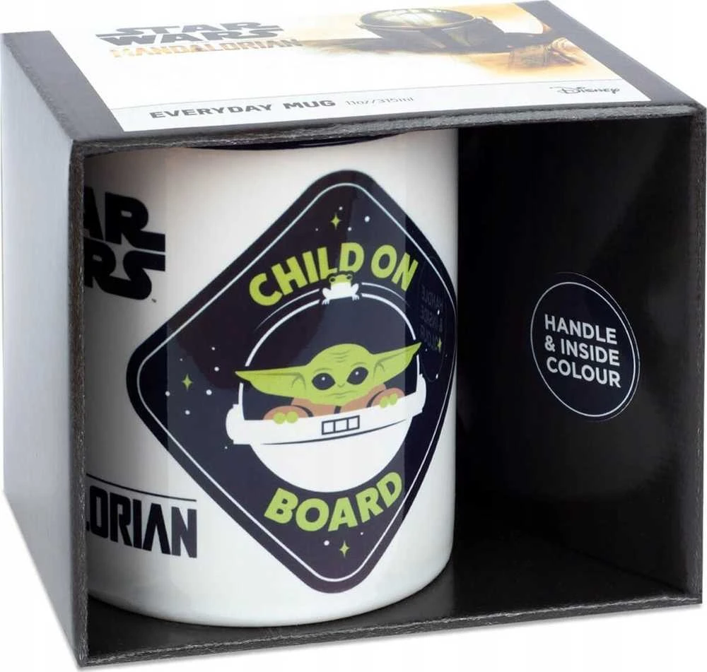 Star Wars Žvaigždžių karai - Keraminis puodelis dovanų dėžutėje 300 ml (Mandaloriečių kūdikis Yoda)