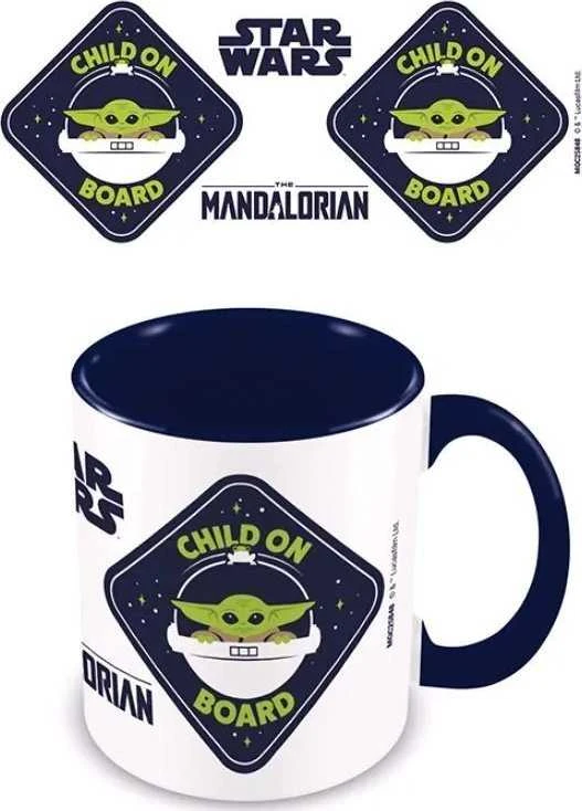 Star Wars Žvaigždžių karai - Keraminis puodelis dovanų dėžutėje 300 ml (Mandaloriečių kūdikis Yoda)