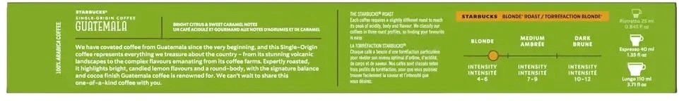 Nestle „Starbucks Origin Guatemala Nespresso“ 10 vnt.