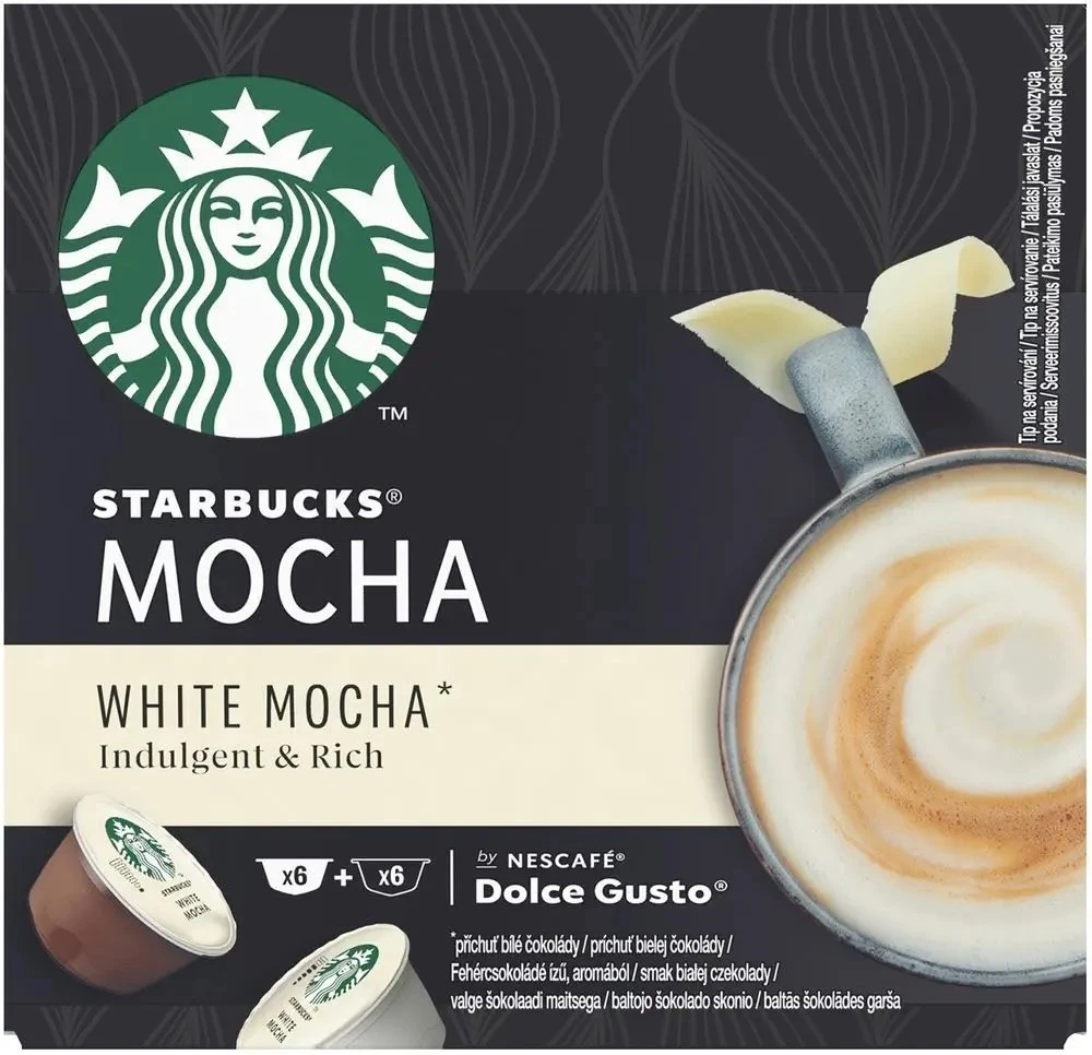 Nestle Starbucks Dolce Gusto Mocha Baltas Mocha 12 ks