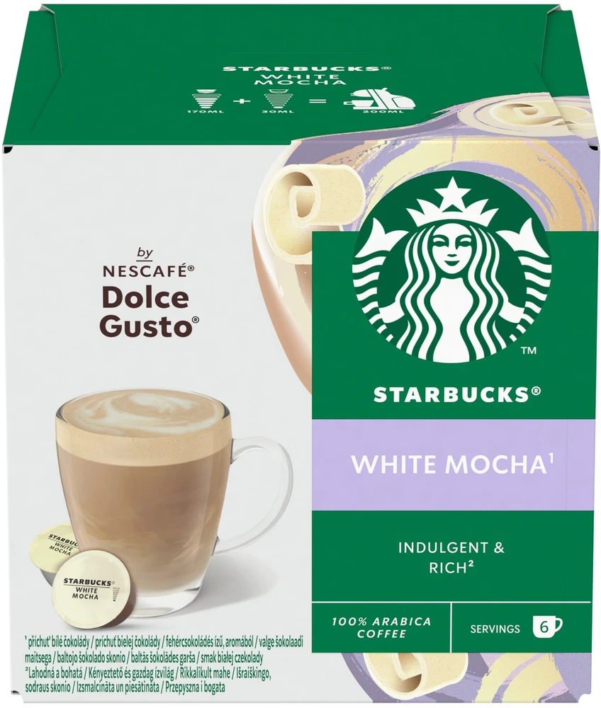 Nestle Starbucks Dolce Gusto Mocha Baltas Mocha 12 ks