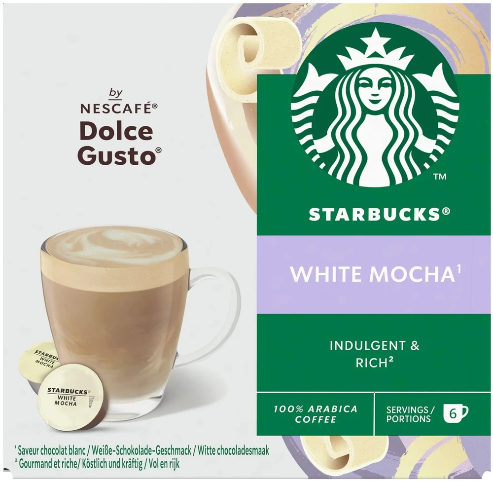 Nestle Starbucks Dolce Gusto Mocha Baltas Mocha 12 ks
