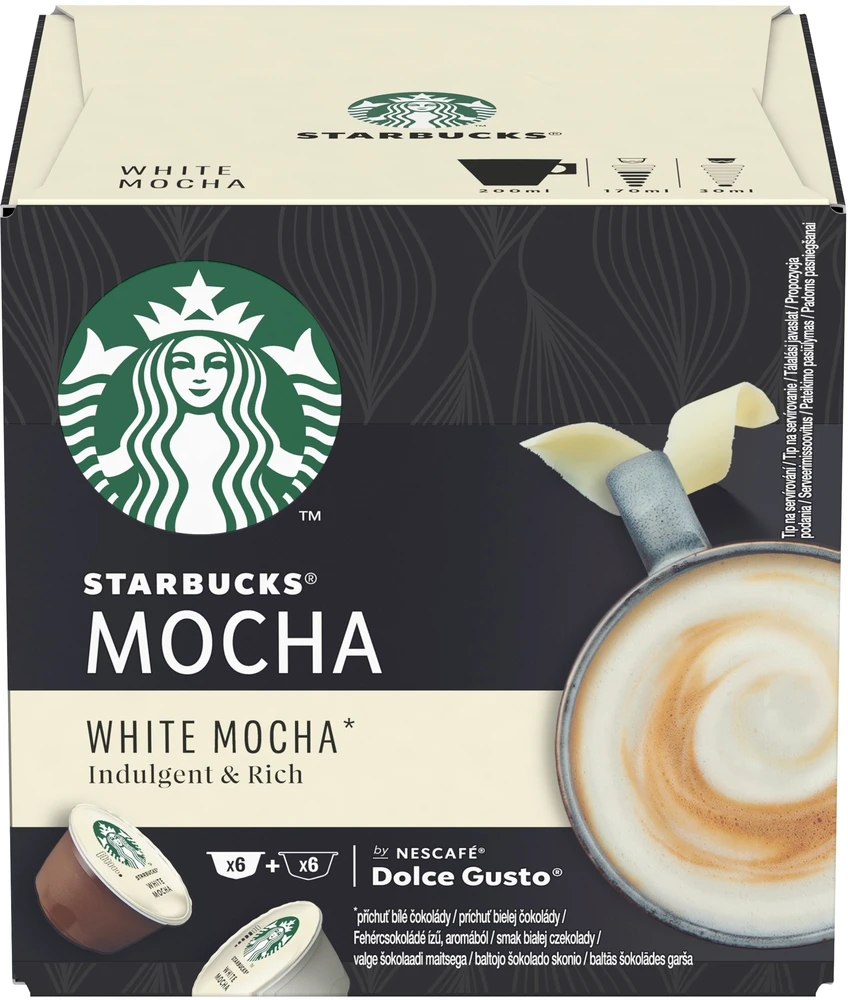 Nestle Starbucks Dolce Gusto Mocha Baltas Mocha 12 ks