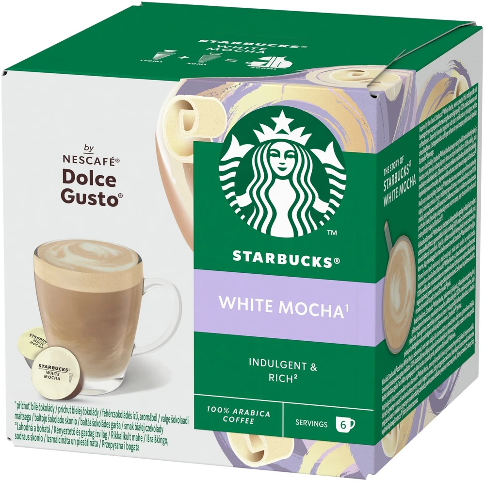 Nestle Starbucks Dolce Gusto Mocha Baltas Mocha 12 ks