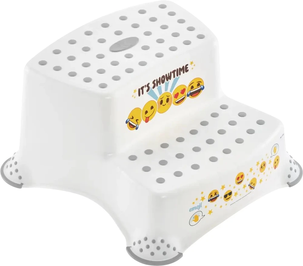 Starpak Keeeper Dviejų aukštų suoliukas Igor "Emoji Showtime" 40x37x21cm baltas