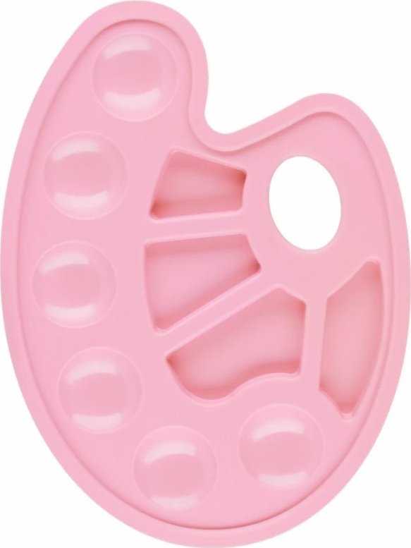 Paleta paletka do farb owalna pastelowa rožinė STARPAK 540387