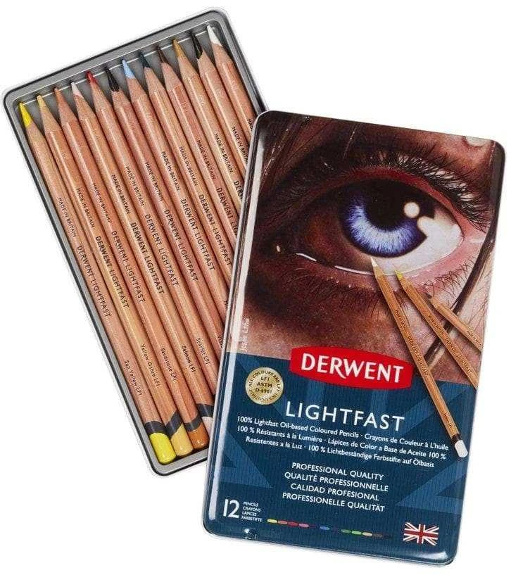 Derwent Lightfast kreidelių asortimentas 12 vnt