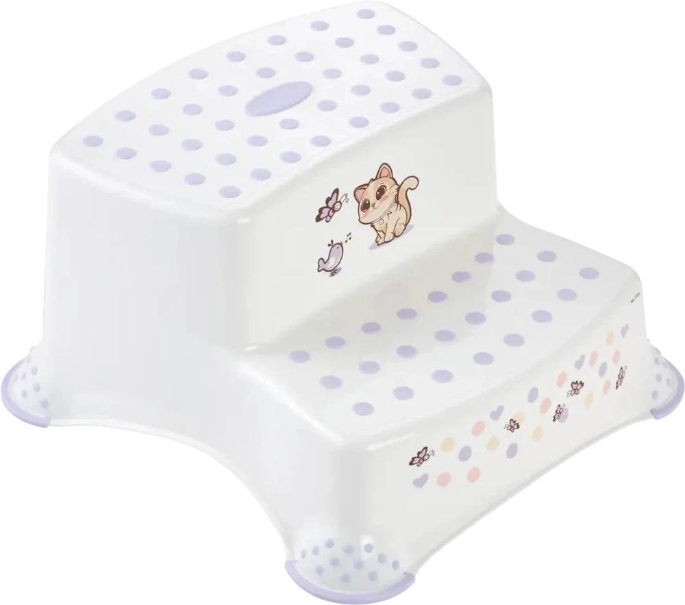 Starpak Keeeper dviejų pakopų suolas Igor „Katės“ 40x37x21cm baltas