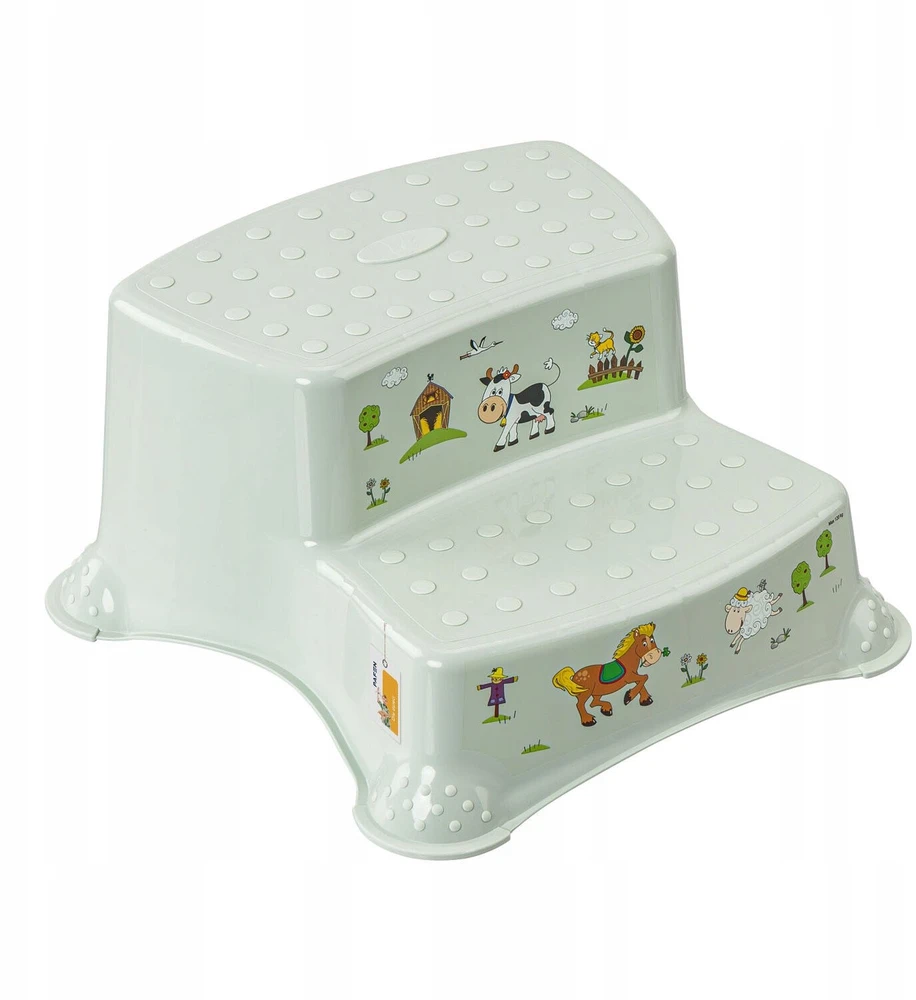 Starpak Keeeper dviejų pakopų suolas Igor "Funny Farm" 40x37x21cm minkštas žalias