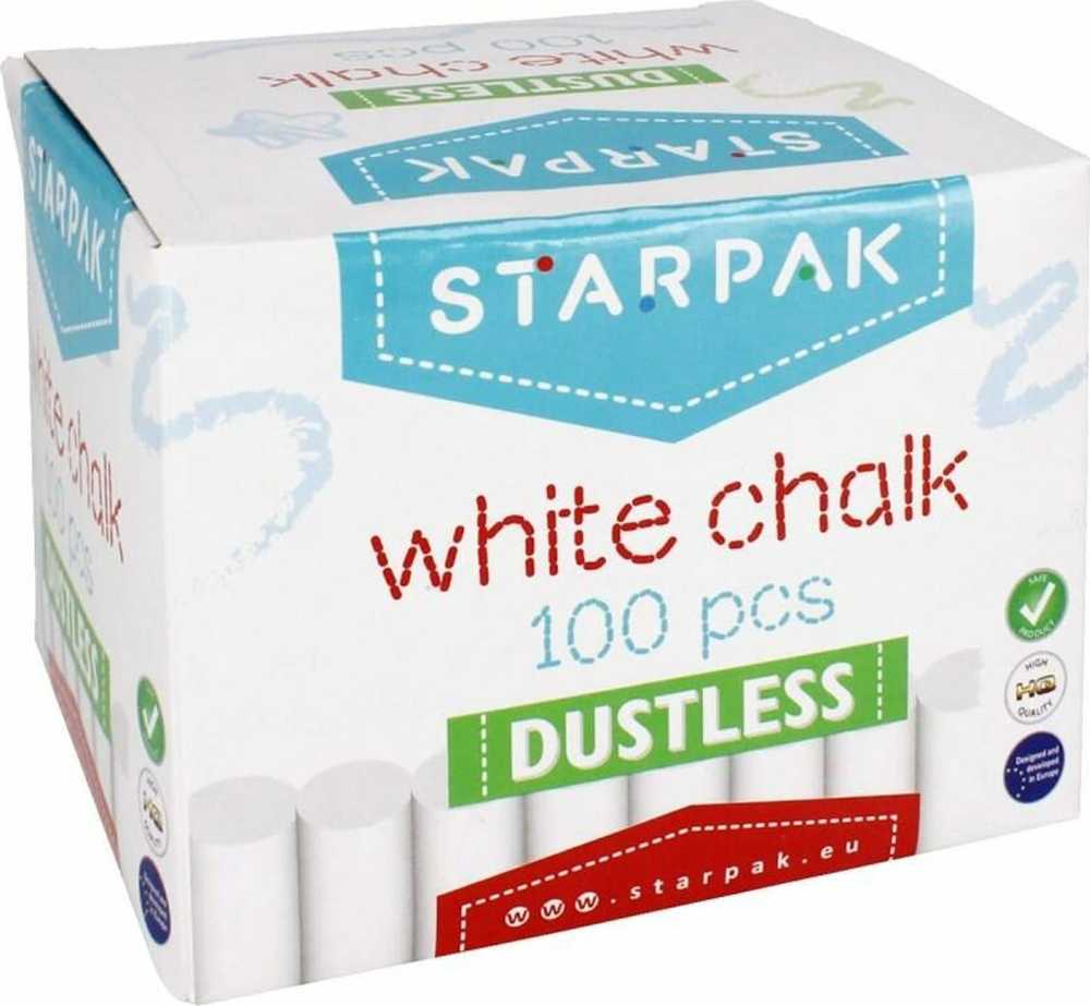 Neputojanti mokyklinė kreida balta 100 vienetų - Starpak