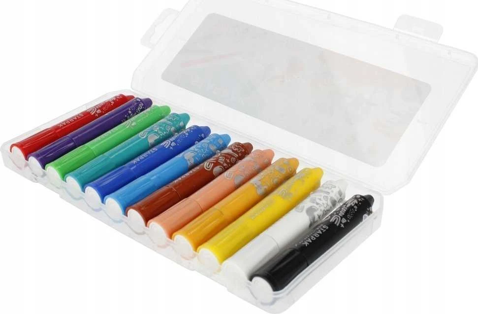 Susuktos aliejinės pastelės 12 spalvų STARPAK 491030