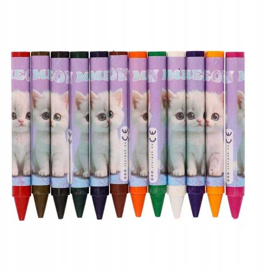 Starpak KREDKI WOSK JUMBO 12KOL KITTY STK PUD 12/48