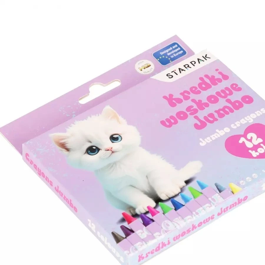 Starpak KREDKI WOSK JUMBO 12KOL KITTY STK PUD 12/48