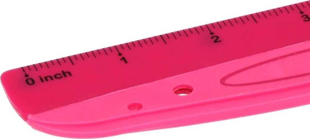 Plastikinė liniuotė 15cm, rožinė, Starpak