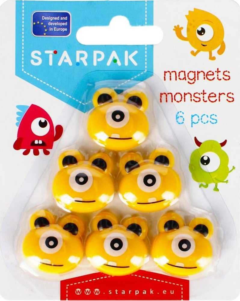 STARPAK magnesy POTWORKI na tablicę lodówkę 6 vnt