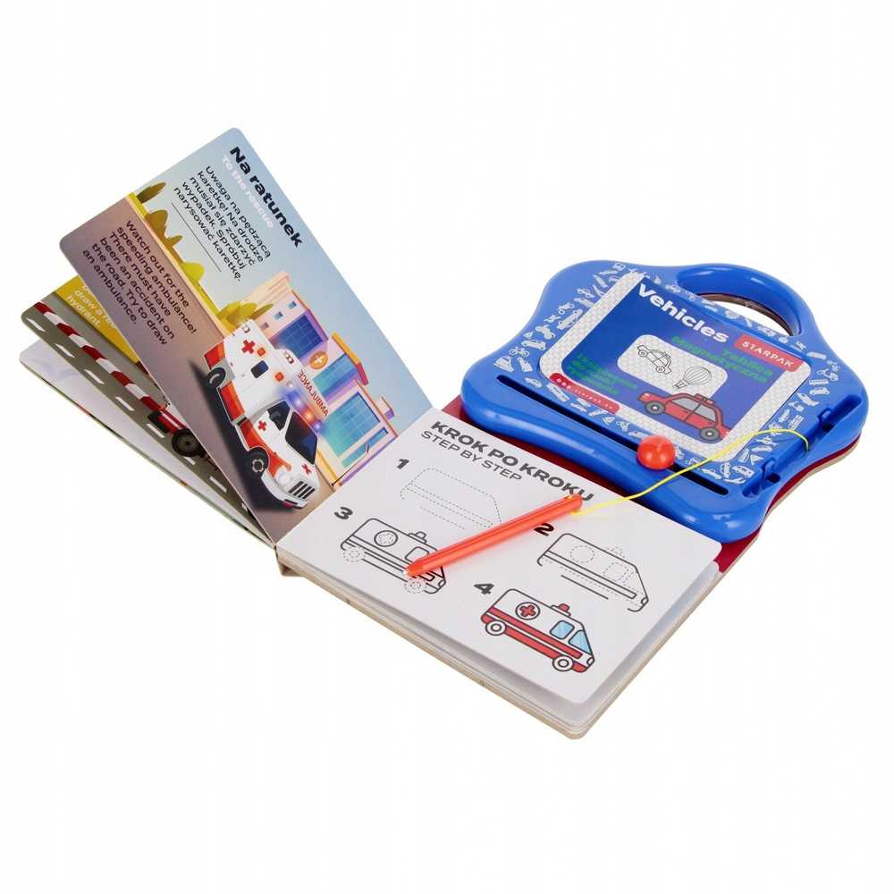 Starpak Magnetinė lenta mokymuisi piešti VEHICLES BC1/12