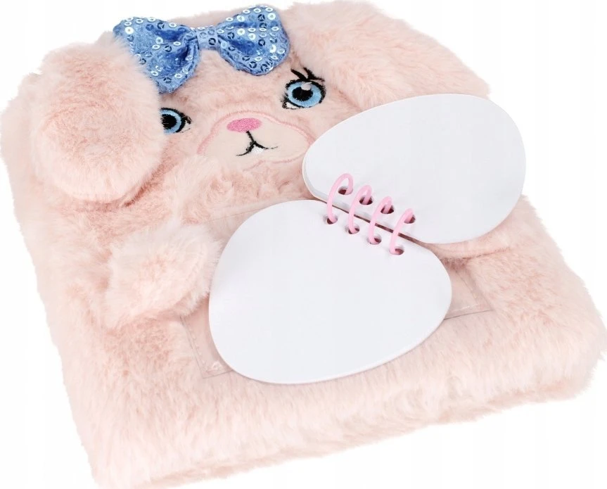 Pliušinis dienoraštis uždarytas A5/64k Rabbit STARPAK 526046