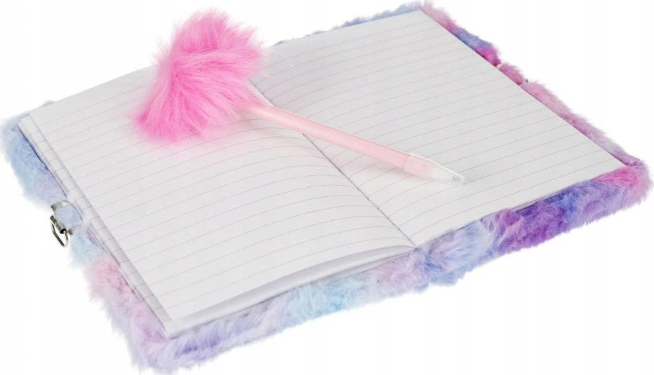Pliušinis dienoraštis su užsegimu Rabbit pen ausinės STARPAK 526044