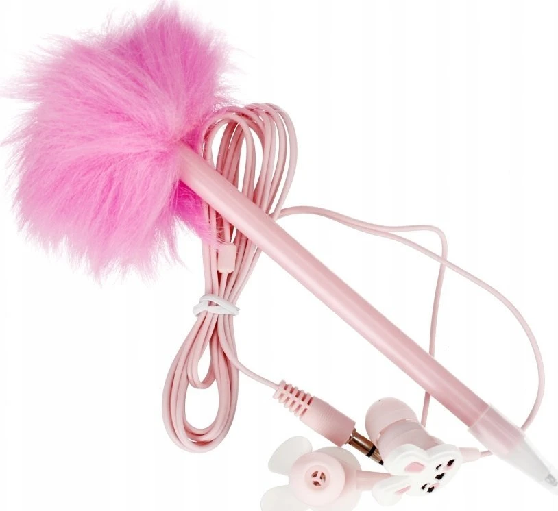 Pliušinis dienoraštis su užsegimu Rabbit pen ausinės STARPAK 526044