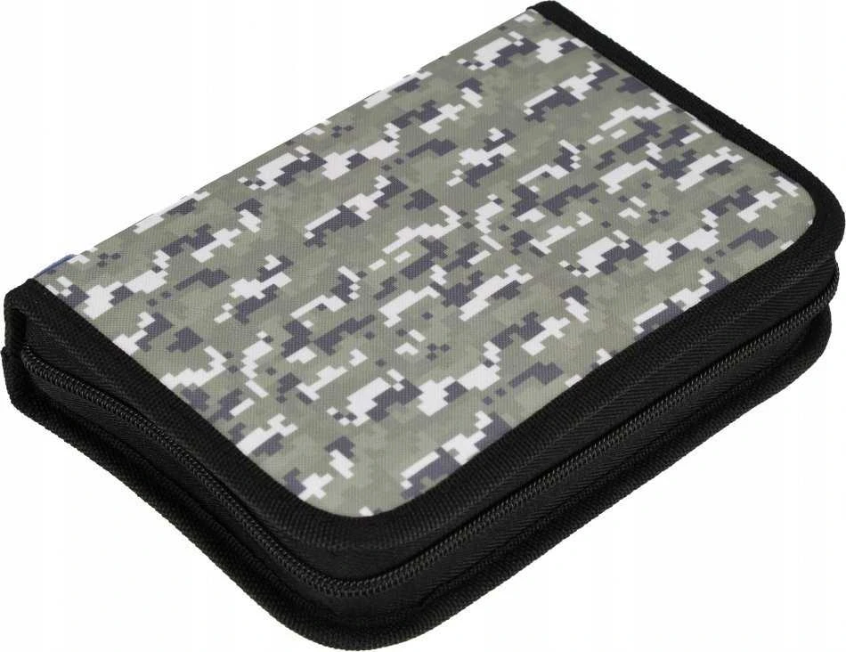 Starpak pieštukų dėklas PIORNIK 1ZAM 2CLAP PIXEL Pilkas STK-35 PB 12/48