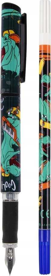 Starpak Pildomas rašiklis su 2 kasetėmis ir trintuku "skate Dino"
