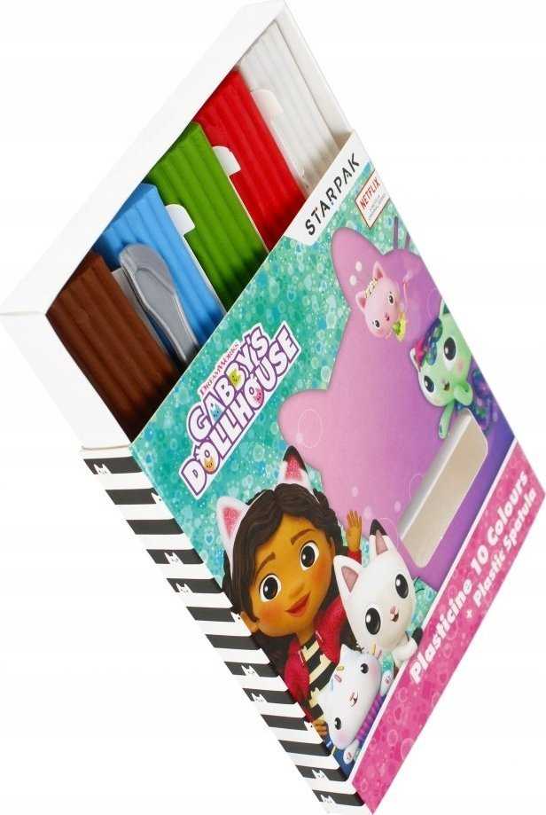 Starpak Plastelina falista ze szpatułka Koci Domek Gabi 10 kolorów