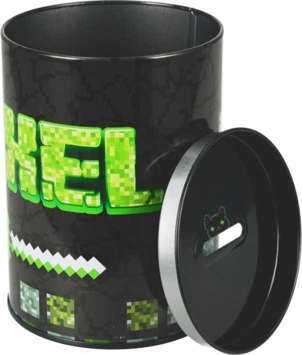 Skarbonka Metalowa Okrągła Pixel Starpak 536849 Starpak