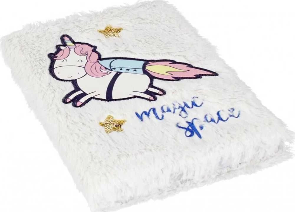 Unicorn Space STARPAK 502157 pliušinis sąsiuvinis