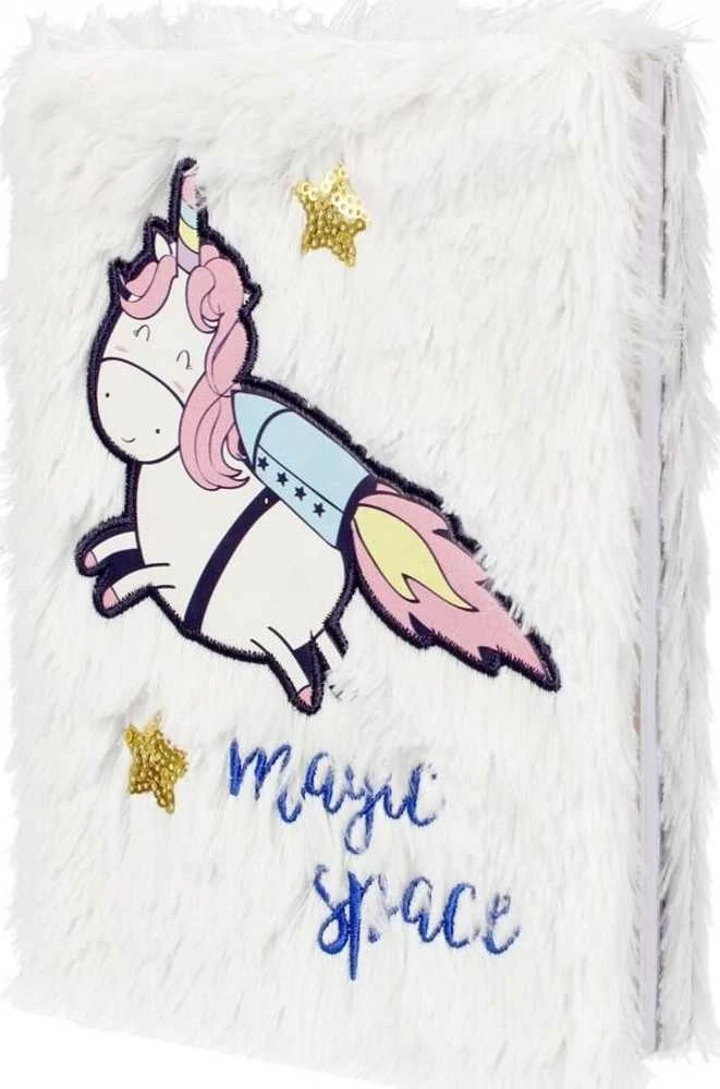 Unicorn Space STARPAK 502157 pliušinis sąsiuvinis