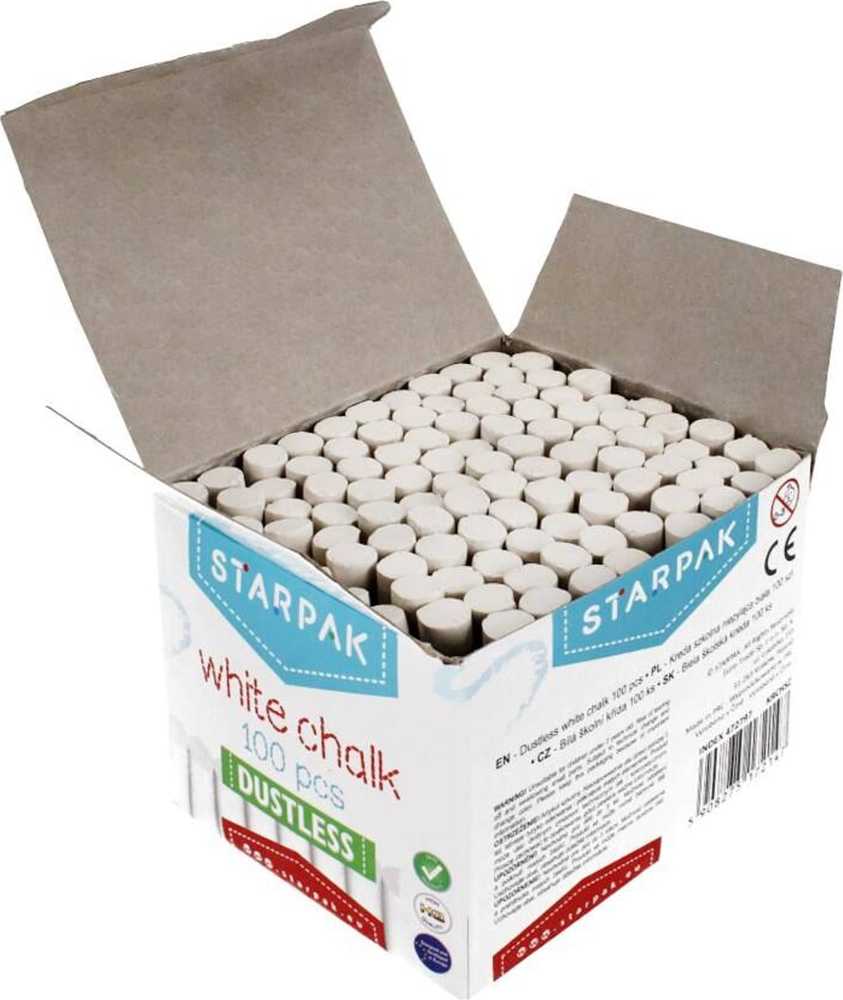 Neputojanti mokyklinė kreida balta 100 vienetų - Starpak