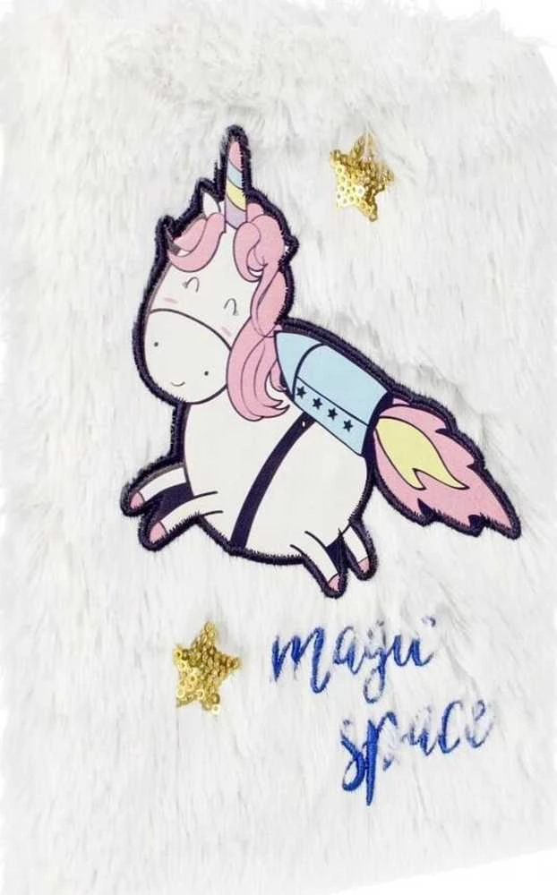 Unicorn Space STARPAK 502157 pliušinis sąsiuvinis