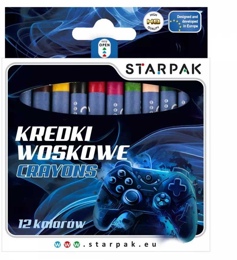 Starpak Vaško pieštukai 12 spalvų vaikams