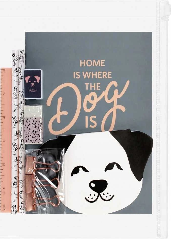 Starpak Mokyklinis rinkinys "dog" su pieštukais ir sąsiuviniu
