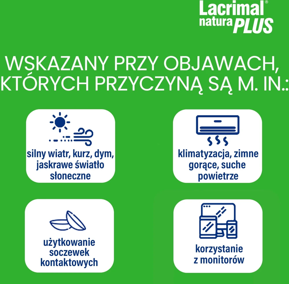 Starpharma „Lacrimal Natura Plus“ drėkinamieji akių lašai, 10 ml