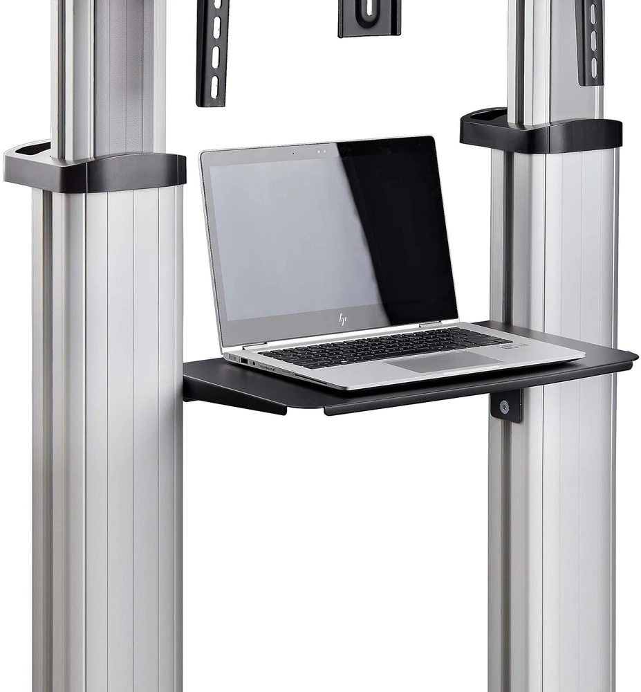 StarTech StarTech 1110C-MOBILE-TV-CART uchwyt do telewizorów 2,54 m (100'') Juodas, Sidabrinė