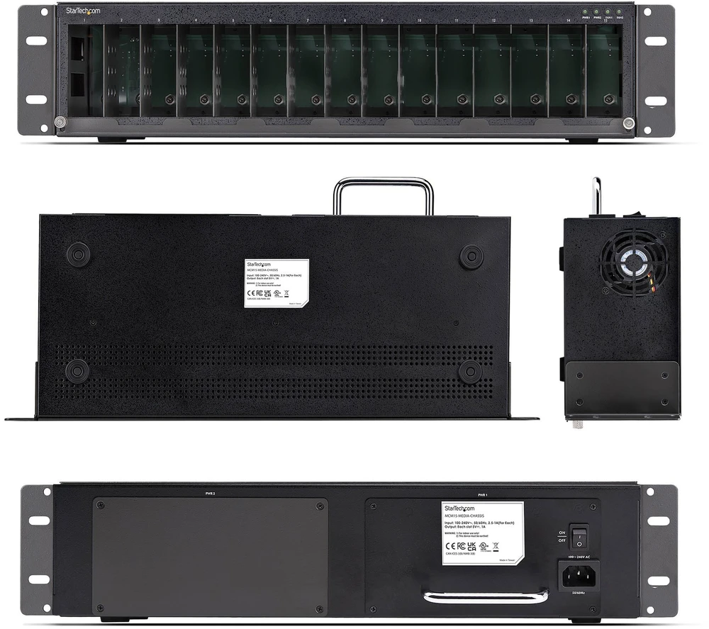 Šakotuvas StarTech 15-SLOT media chassis TAA (MCM15-MEDIA-CHASSIS)