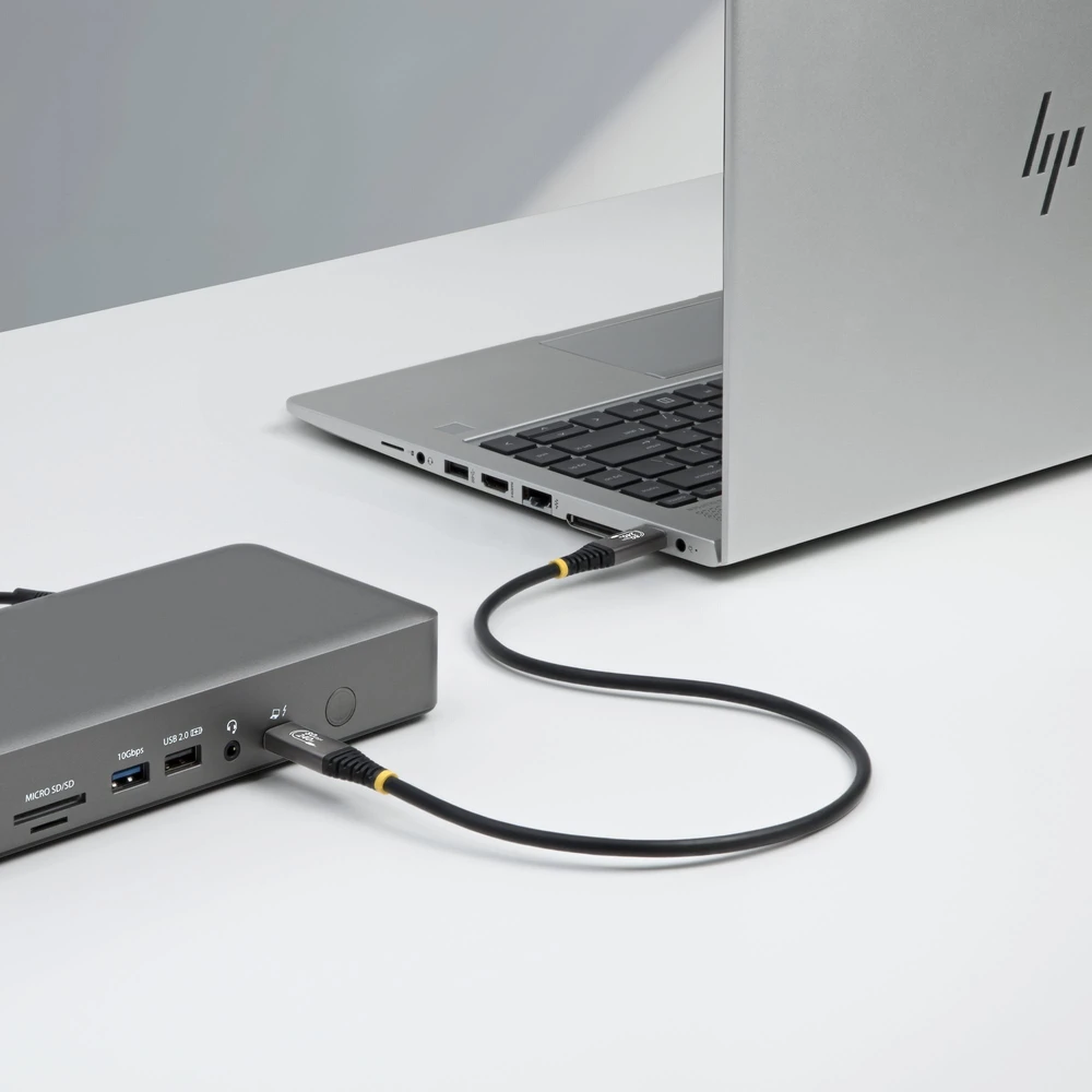 Kabelis USB StarTech 1m USB4 USB-C 80Gbps 240W 8K 120Hz DP2.1 Thunderbolt 4 Juodas (CC1M80GUSB4CABLE)