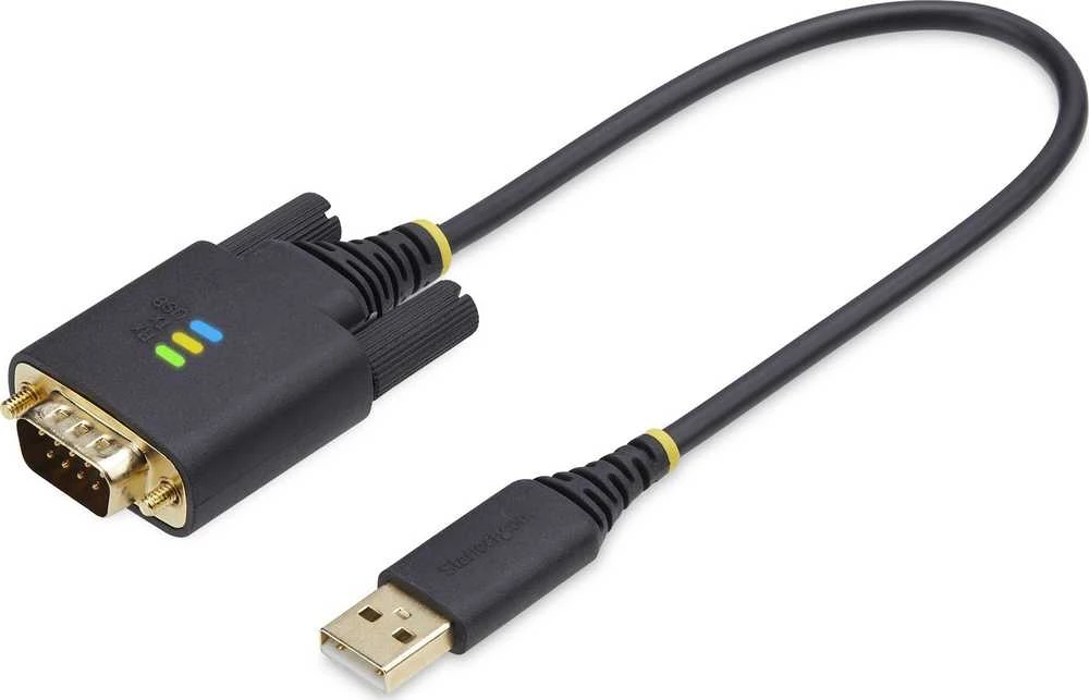 „StarTech 1P1FFC-USB-SERIAL“ lygiagretusis kabelis, juodas 0,3 m A tipo USB DB-9