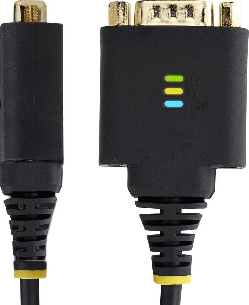 „StarTech 1P1FFC-USB-SERIAL“ lygiagretusis kabelis, juodas 0,3 m A tipo USB DB-9