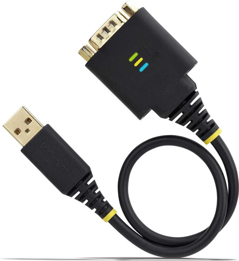 „StarTech 1P1FFC-USB-SERIAL“ lygiagretusis kabelis, juodas 0,3 m A tipo USB DB-9