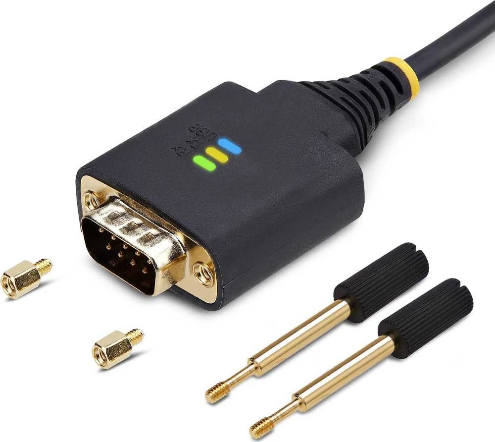 „StarTech 1P1FFC-USB-SERIAL“ lygiagretusis kabelis, juodas 0,3 m A tipo USB DB-9