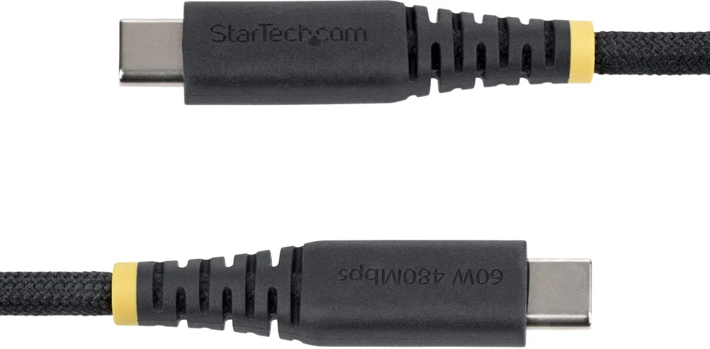 Kabelis USB StarTech USB-C USB 2.0 2 m 60 W Juodas (USB2CC2MNCBR)